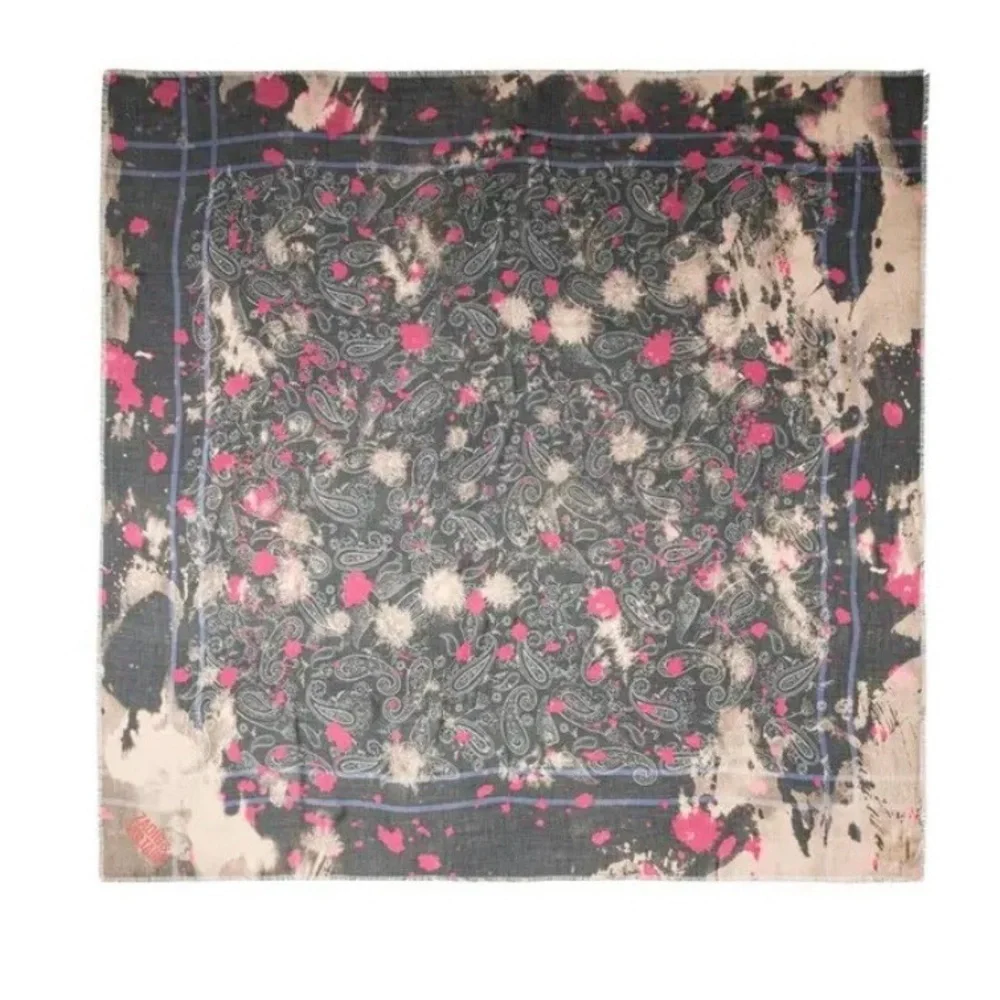 Zadig & Voltaire Kerry Bleached Modal Scarf Noir NWT